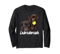 Amante del Laboratorio de Chocolate Brown Labrador Retriever Puppy Lover Manga Larga