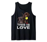 Amante del Laboratorio de Chocolate Esto es Amor Brown Labrador Retriever Camiseta sin Mangas