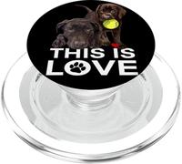 Amante del Laboratorio de Chocolate Esto es Amor Brown Labrador Retriever PopSockets PopGrip para MagSafe