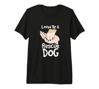 Amante del Perro de Rescate Adoptado Dueño de Perro Rescatador de Perros Adopción de Perros Camiseta Premium