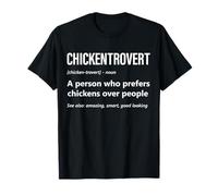 Amante del Pollo Divertido Chickentrovert Definición Agricultura Camiseta