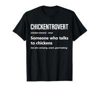 Amante del Pollo Divertido Chickentrovert Definición Granjero de Pollos Camiseta