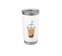 Amante del té Boba Minimal Bubble Vaso térmico de acero inoxidable de doble pared