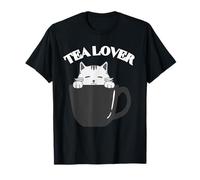 Amante del té Cool Lover of Tea Cats Bebe té Camiseta
