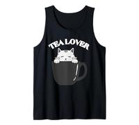 Amante del té Cool Lover of Tea Cats Bebe té Camiseta sin Mangas