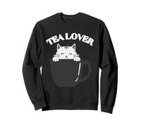 Amante del té Cool Lover of Tea Cats Bebe té Sudadera