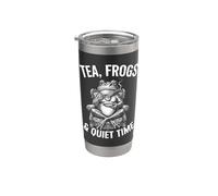 Amante del té Quiet Time Frog de Tea Frogs Vaso térmico de acero inoxidable de doble pared