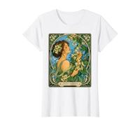 Amante del té Tilleul Flowers de Linden Blossoms Camiseta gráfica económica, Mujer, Blanco, L