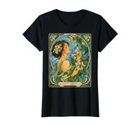 Amante del té Tilleul Flowers de Linden Blossoms Camiseta gráfica económica, Mujer, Negro, L