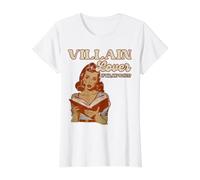 Amante del Villano Divertido Bookish Dark Romance Book Lover Camiseta gráfica económica, Mujer, Blanco, XL