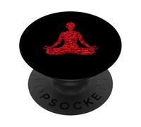 Amante del Yoga, Forma de corazón, ama el Yoga, día de San Valentín, mediación PopSockets PopGrip Adhesivo