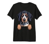 Amante Divertido de Bluetick Coonhound con Bolsillo Que se asoma Camiseta Premium