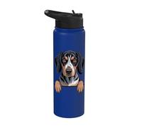 Amante divertido de Bluetick Coonhound con bolsillo que se asoma Stainless Steel Insulated Water Bottle