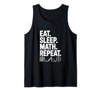 Amante Divertido de Las matemáticas de Eat Sleep Repeat Camiseta sin Mangas