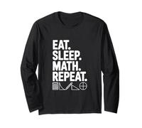 Amante Divertido de Las matemáticas de Eat Sleep Repeat Manga Larga