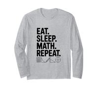 Amante Divertido de Las matemáticas de Eat Sleep Repeat Manga Larga