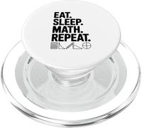 Amante Divertido de Las matemáticas de Eat Sleep Repeat PopSockets PopGrip para MagSafe