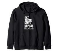 Amante Divertido de Las matemáticas de Eat Sleep Repeat Sudadera con Capucha