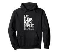 Amante Divertido de Las matemáticas de Eat Sleep Repeat Sudadera con Capucha