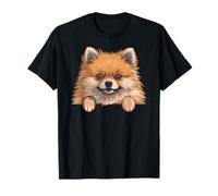 Amante Divertido de los cachorritos pomeranios con Bolsillo Camiseta