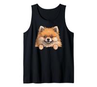 Amante Divertido de los cachorritos pomeranios con Bolsillo Camiseta sin Mangas