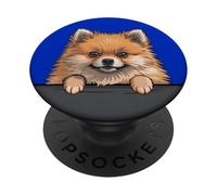 Amante Divertido de los cachorritos pomeranios con Bolsillo PopSockets PopGrip Adhesivo