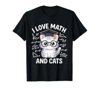 Amante Divertido de los Gatos y matemáticas con Texto en inglés I Love Math and Cats Camiseta
