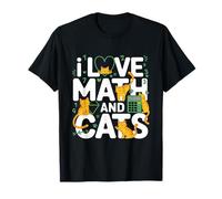 Amante Divertido de los Gatos y matemáticas con Texto en inglés I Love Math and Cats Camiseta