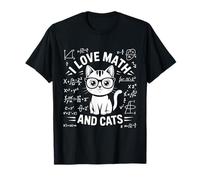 Amante Divertido de los Gatos y matemáticas con Texto en inglés I Love Math and Cats Camiseta