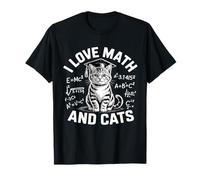 Amante Divertido de los Gatos y matemáticas con Texto en inglés I Love Math and Cats Camiseta