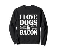 Amante Divertido de Mascotas I Love Dogs and Bacon Sudadera
