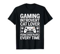 Amante introvertido de los Gatos ronronea sobre la Gente Cada Vez Camiseta
