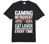 Amante introvertido de los Gatos ronronea sobre la Gente Cada Vez Comfort Colors Adult Heavyweight T-Shirt