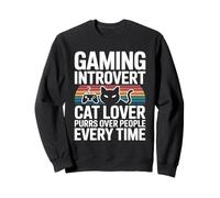 Amante introvertido de los Gatos ronronea sobre la Gente Cada Vez Sudadera