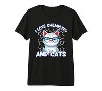 Amante Lindo de los Gatos I Love Chemistry and Cats para Hombres, Mujeres y niños Camiseta Premium