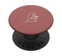 Amante Minimalista de Libros Fantasmas de Lectura - Rosa PopSockets PopGrip Adhesivo