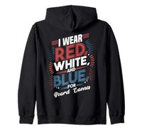 Amante patriótico del Juego de Mesa Rojo Blanco Azul USA Fun Sudadera con Capucha