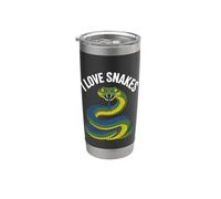 Amante vibrante de la vida silvestre I Love Snakes Vaso térmico de acero inoxidable de doble pared