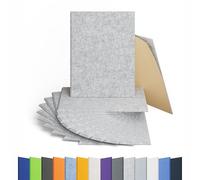 Amantech Paquete de 12 paneles acústicos autoadhesivos de espuma a prueba de sonido, panel acústico de sonido de alta densidad, paneles rectangulares de 16 x 12 x 0.4 pulgadas en el hogar, oficina,