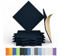 Amantech Paquete de 12 paneles acústicos autoadhesivos de espuma a prueba de sonido, panel acústico de sonido de alta densidad, paneles cuadrados de 12 x 12 x 0.6 pulgadas en el hogar, oficina, sala