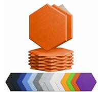 Amantech Paquete de 12 paneles acústicos autoadhesivos de espuma a prueba de sonido, panel acústico de sonido de alta densidad, paneles hexagonales de 12 x 10.23 x 0.4 pulgadas en el hogar, oficina,