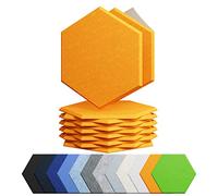Amantech Paquete de 12 paneles acústicos autoadhesivos de espuma a prueba de sonido, panel de espuma acústica de alta densidad, paneles de pared hexagonales de 12 x 10.23 x 0.4 pulgadas en el hogar