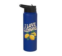 Amantes alegres de los cítricos I Love Lemons Stainless Steel Insulated Water Bottle