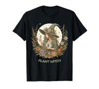 Amantes botánicos brujas verdes con diseño de bruja de plantas Camiseta