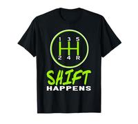 Amantes De Autos Shift Happens Humor Caja Manual Camiseta
