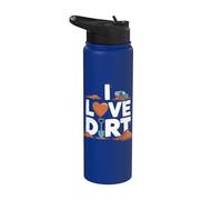 Amantes de la aventura al aire libre I Love Dirt Stainless Steel Insulated Water Bottle