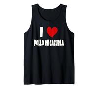 Amantes de la Comida Cubana Cuba I Love Pollo en cazuela Camiseta sin Mangas