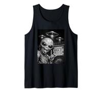 Amantes de la conspiración Alien Selfie Area 51 Divertido OVNI Camiseta sin Mangas