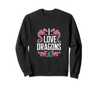 Amantes de la fantasía mística I Love Dragons Sudadera