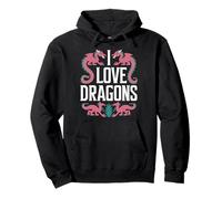 Amantes de la fantasía mística I Love Dragons Sudadera con Capucha